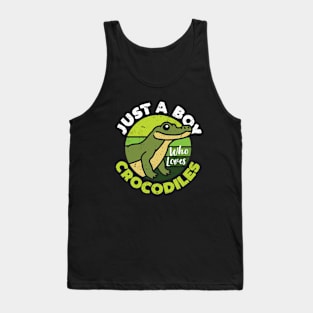 Just A Boy Who Loves Crocodiles Tank Top